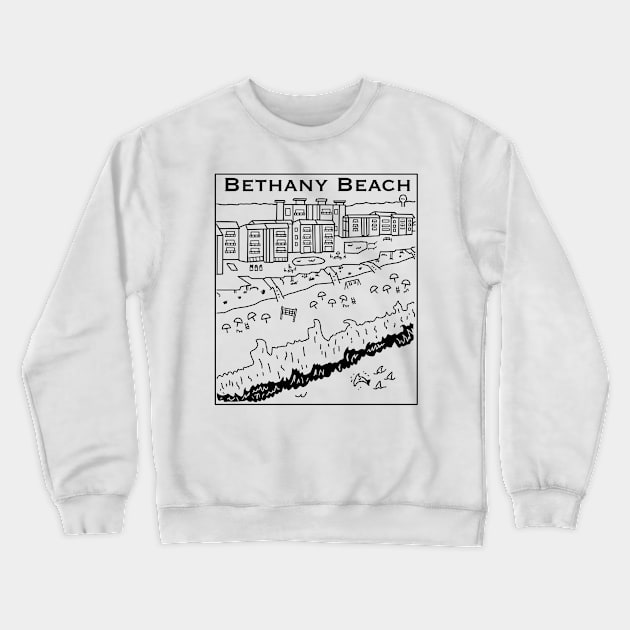 Bethan Beach Coastline Crewneck Sweatshirt by Rezolutioner